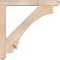 Ekena Millwork Imperial Craftsman Smooth Bracket w/ Offset Brace, Douglas Fir, 5 1/2"W x 40"D x 40"H BKT0604X40X40IMP04SDF - alternate 4